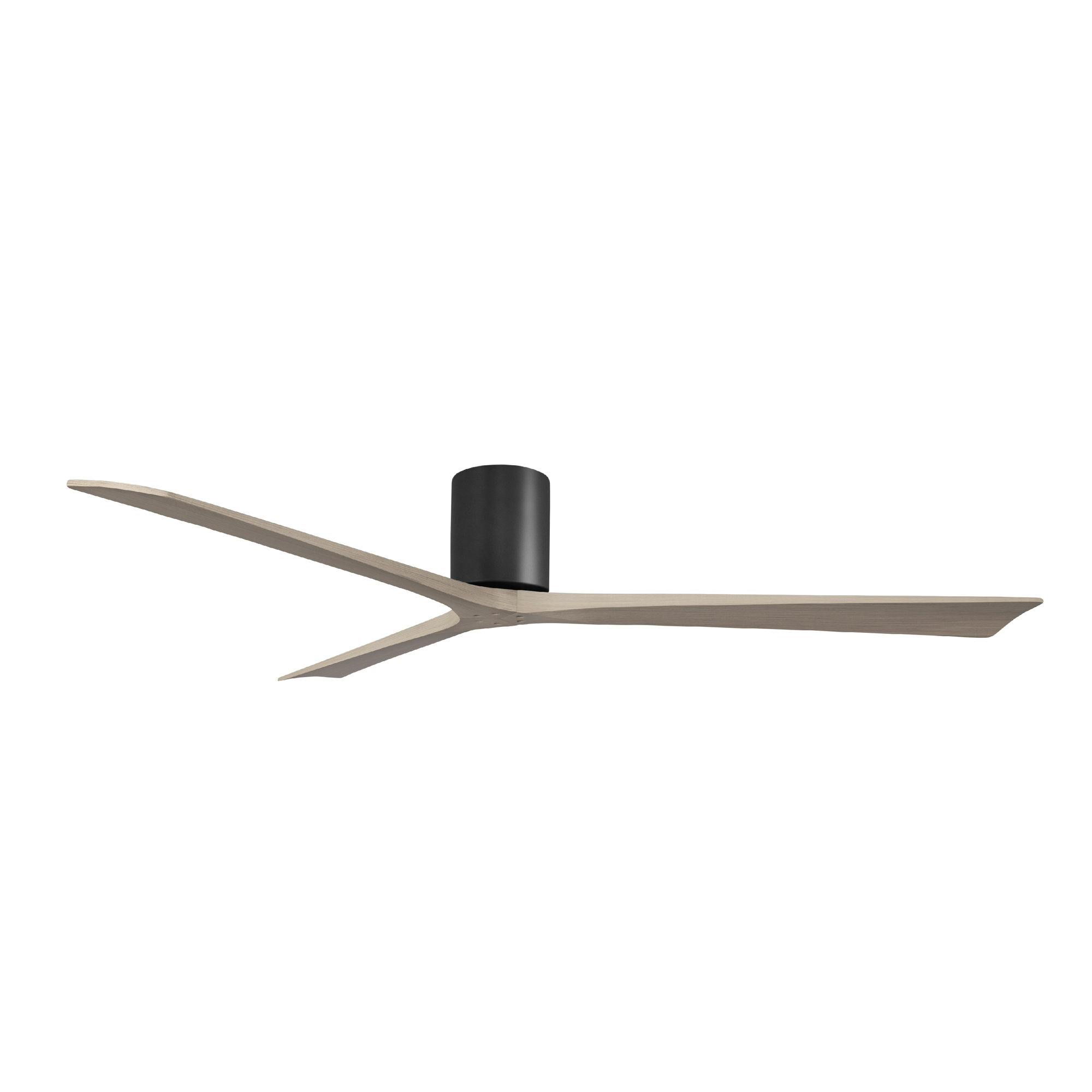 Olivier 3 Blade Ceiling Fan, Matte Black, Gray Ash Tone, 72"
