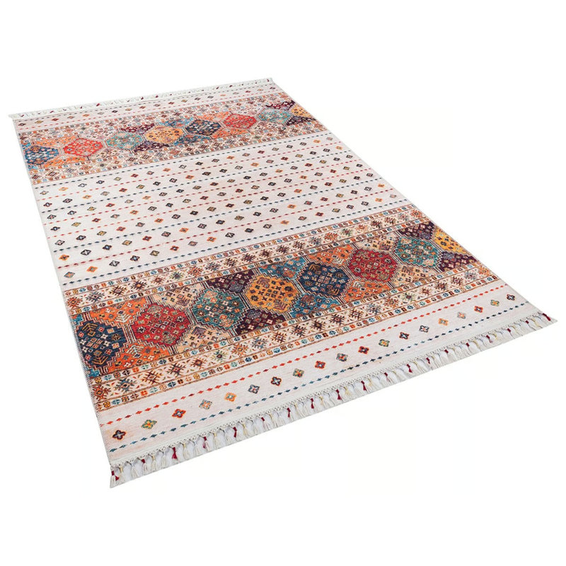 Tapis intérieur / extérieur en coton Sarmd, Rectangle 2 pi 7 po x 4 pi 11 po
