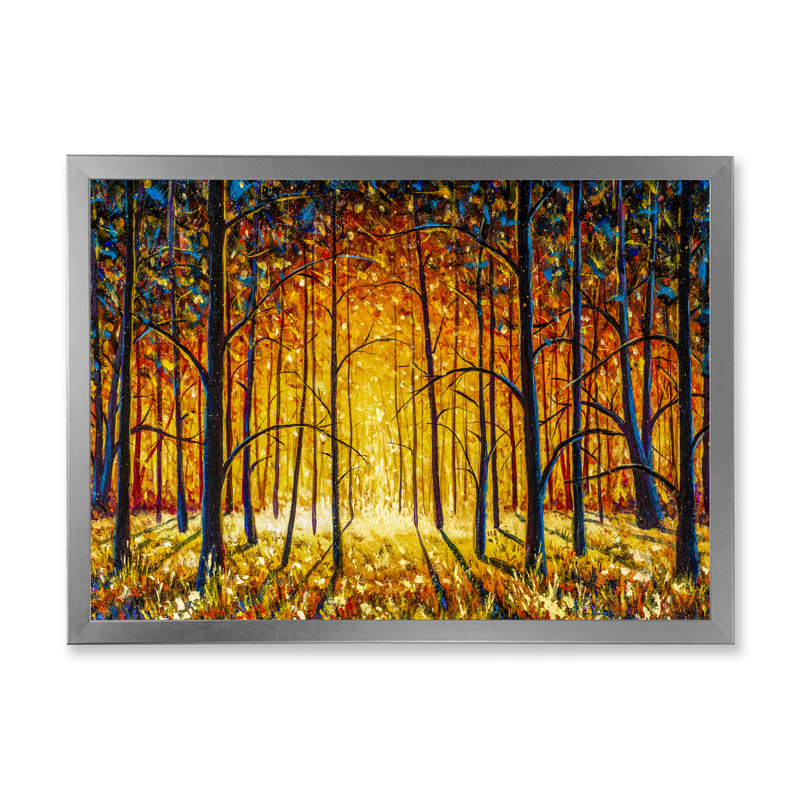 «Path To The Enchanted Forest II», reproduction encadrée sur toile, Cadre photo argenté, H 24 po x l 36 po x P 1 po