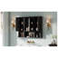 Armoire à pharmacie murale 35 po 2 en 1 avec portes à fermeture en douceur, tablettes réglables et miroir haute définition - Armoire de salle de bain moderne noire pour meuble-lavabo