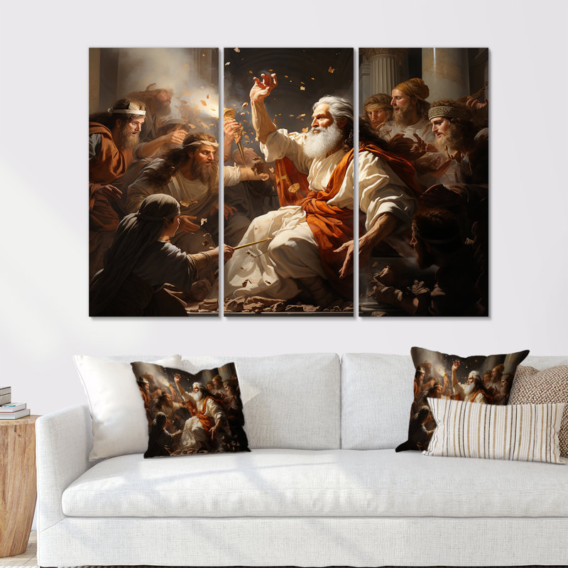 «Cleansing The Temple Of Christianity I», ensemble d'art mural sur toile, H 32 po x l 48 po