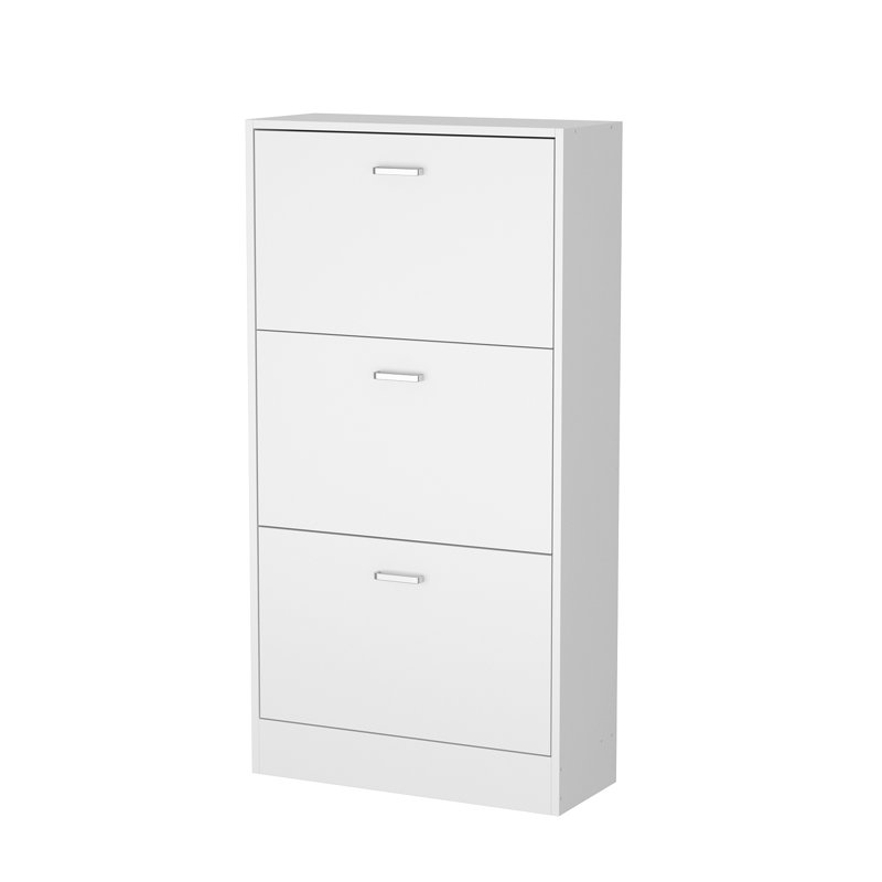 3 Drawers Shoe Cabinet, White
