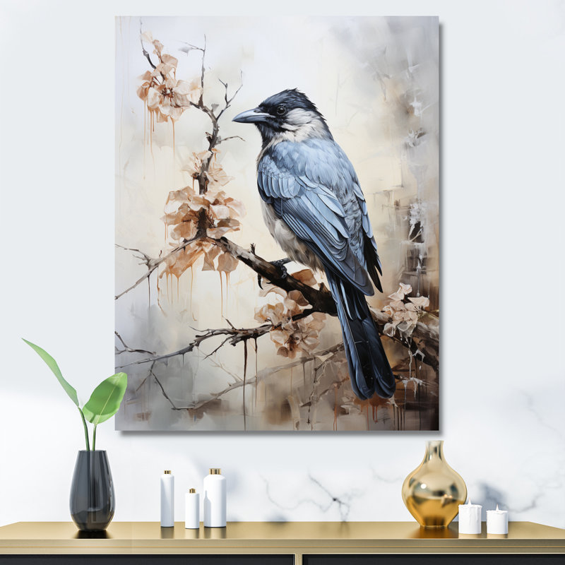 «Assemgul Crow Majestic», impression monochrome sur toile, H 40 po x l 30 po x P 1,5 po, Toile tendue