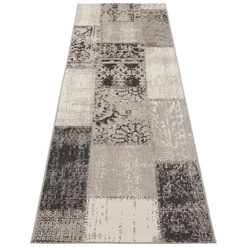 Beach Handwoven Taupe/Cream Rug, Runner 80 x 200cm