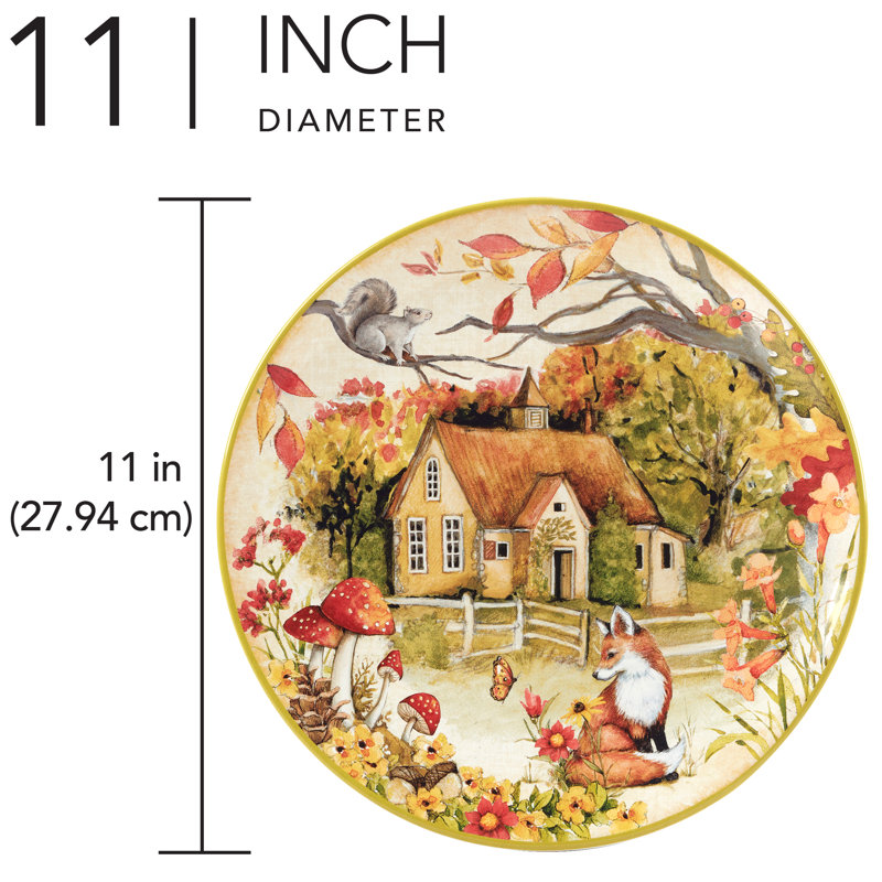 Ensemble de 4 assiettes Woodland