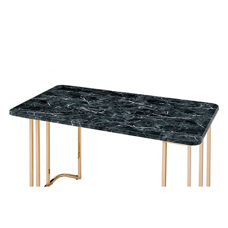 Bureau avec prises intégrées, Noir