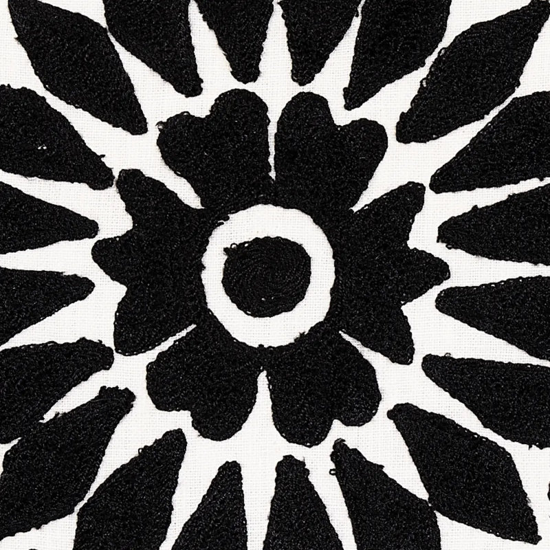 Tissu de broderie Castanet, Noir