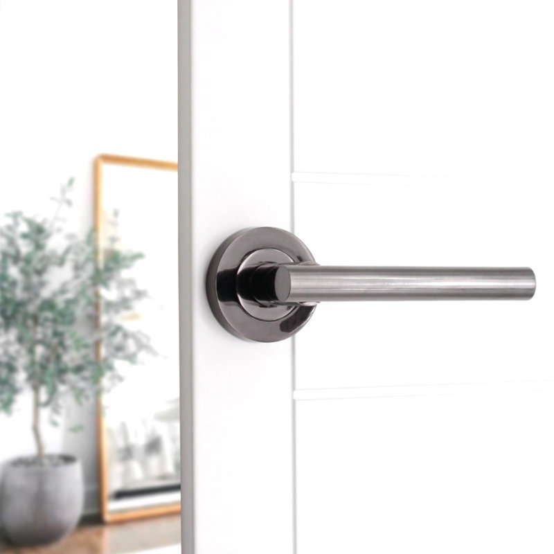 Jura Lever Door Handle, Black Nickel