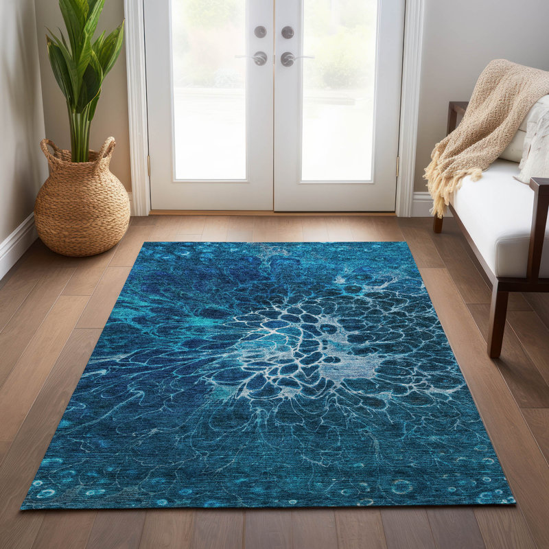 Kurston Abstract Indoor / Outdoor Rug, Rectangle 2'6" x 3'10"
