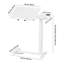 Table d'appoint avec 4 roulettes dissimulées, hauteur réglable, plateau rabattable, porte-gobelet, portable, idéale pour la maison, le bureau ou la salle d'étude. Plateau blanc inclinable de 0 à 60°. Grande surface spacieuse avec bords antidérapants et roulettes pivotantes.