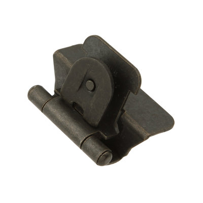 Double Demountable Hinge 1/4" overlay, 3/8" inset Face Frame Self-Close - Black Iron - Cabinet Door Hinges (Set of 20)