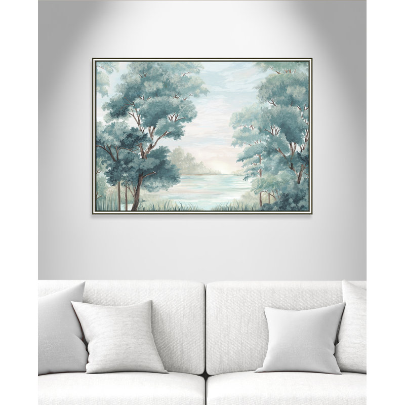 LeeRoy - Peinture encadrée, Encadrement argenté, H 30,75 po x l 42,75 po P 0,87 po