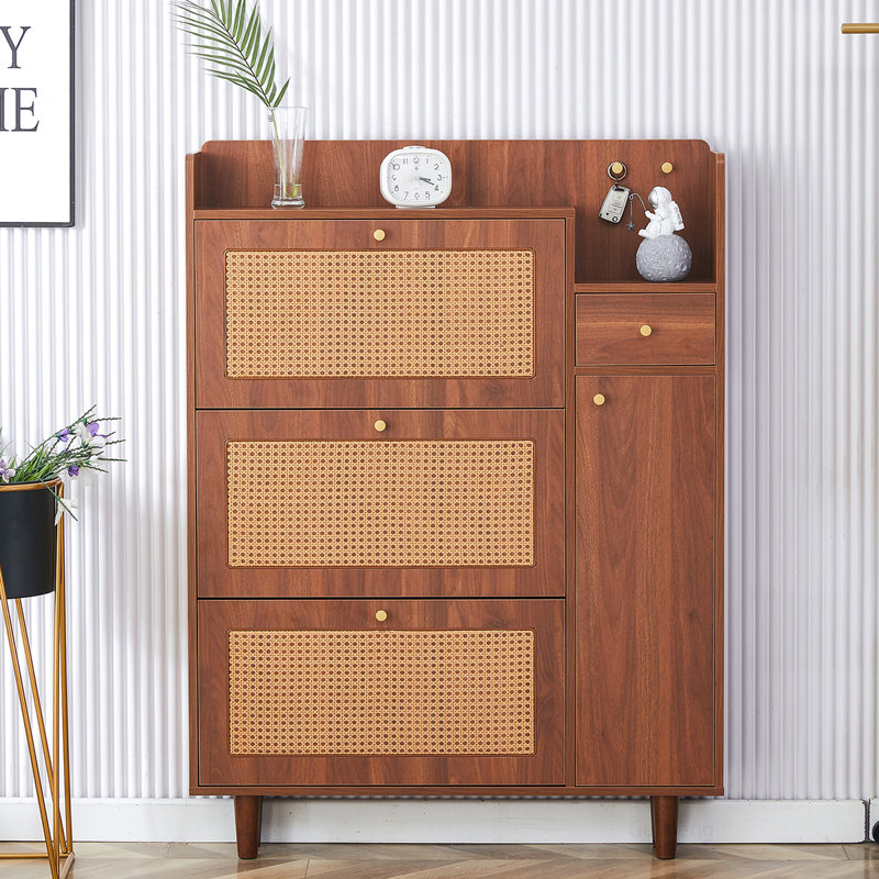 Minimalist MDF Shoe Cabinet with Versatile Design for Home Organization