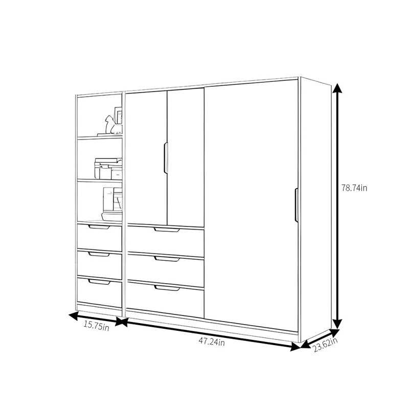 Juney, 79" H x 63" W x 24" D