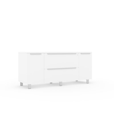 Maysey Metal Base Writing Desk with Power Outlet