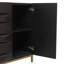 Armoire géométrique en bois à 1 tablette et 2 portes