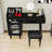 Makeup Vanity Desk with Drawers, Adjustable Shelves, Charging Port and Cushioned Stool-573412227
