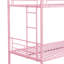 Lit superposé rose au-dessus de métal - Choix de chambre à coucher moderne pour économiser de l'espace, construction solide pour la durabilité, environnement de sommeil stable et silencieux, bruit - avec escalier sécuritaire, facile à assembler-818951089-818951088
