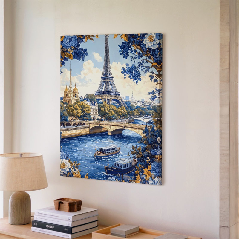 Toile tendue à suspendre, Paris, H 30 po x l 30 po