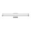 Luminaire de bar pour salle de bain en nickel brossé carré à DEL 25 po 14W 6000K