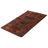 Tapis bleu foncé Rare War 3 pi 7 po x 6 pi 3 po