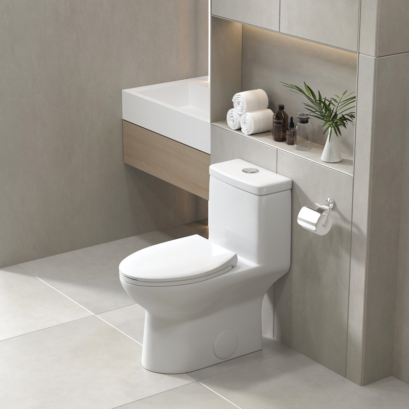 Toilette allongée une pièce à hauteur confort Poseidon 1,28 GPF