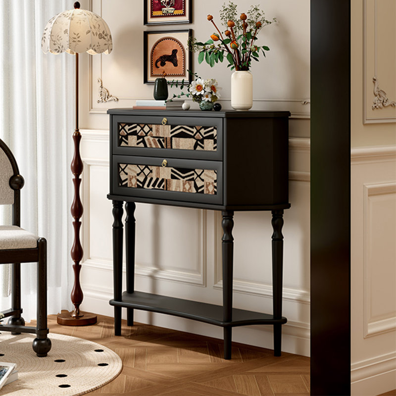 Retro Elegant Art Solid Wood Console Table