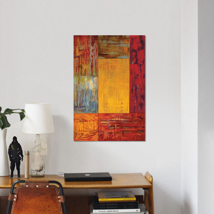 « impronta i », reproduction d’art sur toile, H 60 po x l 40po x P 1,5 po
