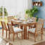 Ensemble de 2 chaises d'appoint rembourrées en rotin naturel