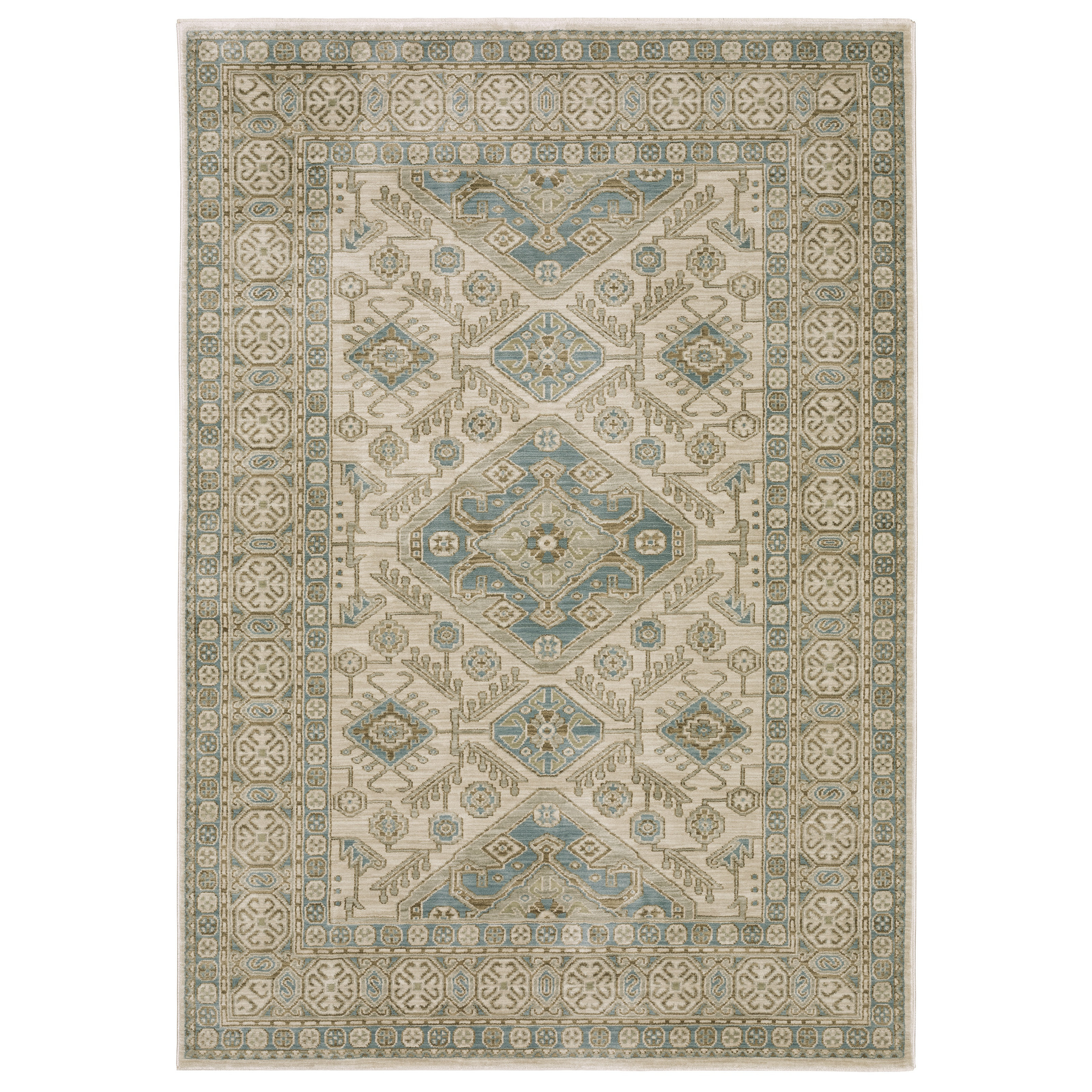 Great Description About Beige Teal Area Rug