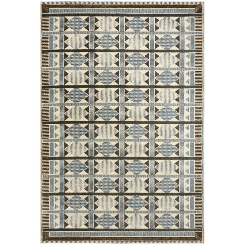 Maridee Blue Modern Indoor Rug, Rectangle 4' x 6'