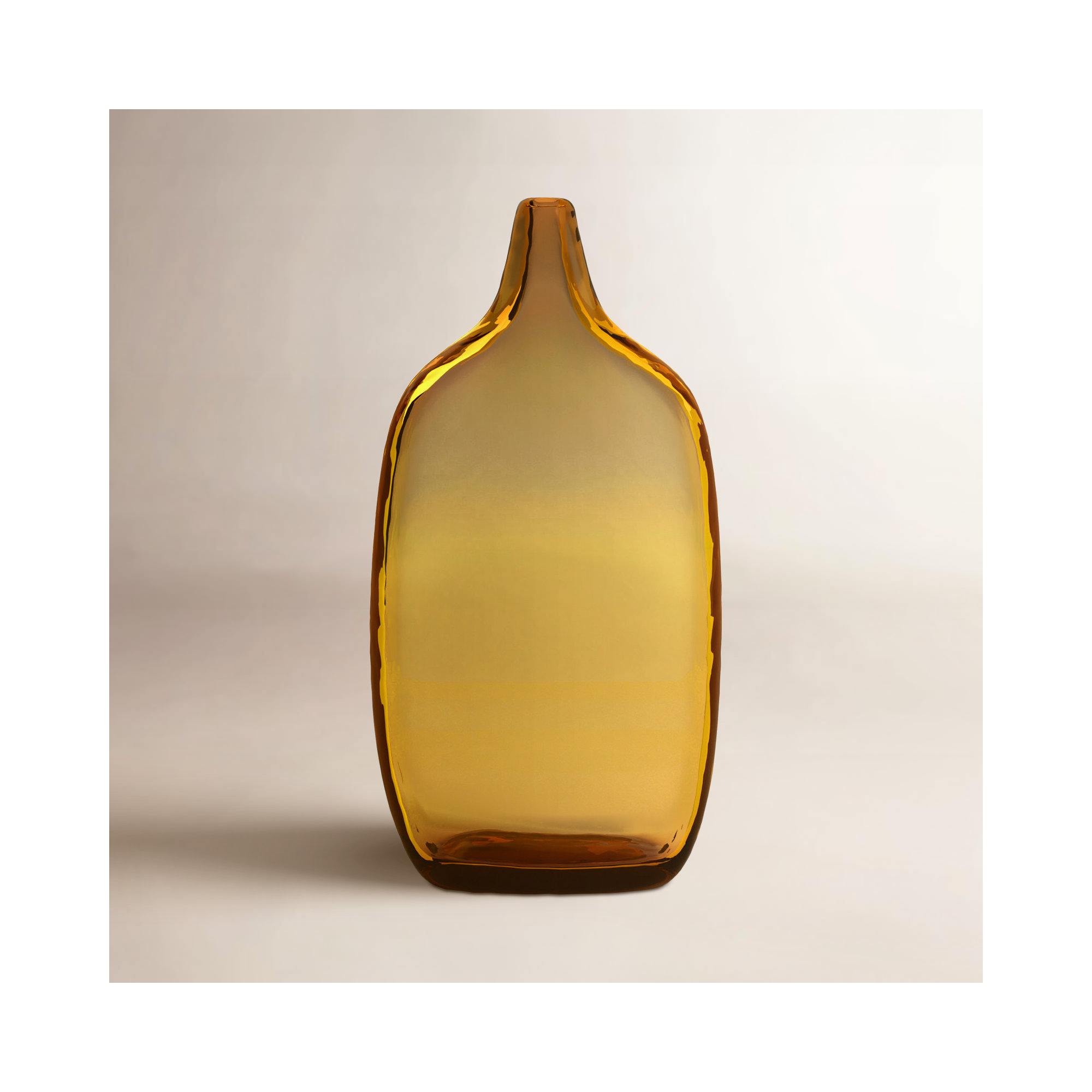Enya Handmade Glass Table Vase, 11.8" H x 5.5" W x 3.7" D