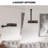 PUTORSEN Adjustable Projector Ceiling Mount, Universal Wall & Ceiling Projector Bracket, Holds up to 22 lbs, No Drill Installation, Built-in Cable Management, Black