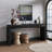 Rustic Solid Wood Veneer Console Table With Sled Base For Entryway, Hallway, Or Behind Sofa.-508701898
