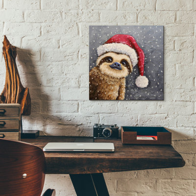 «Merry Sloth» par Lucia Stewart, verre acrylique Wal Art