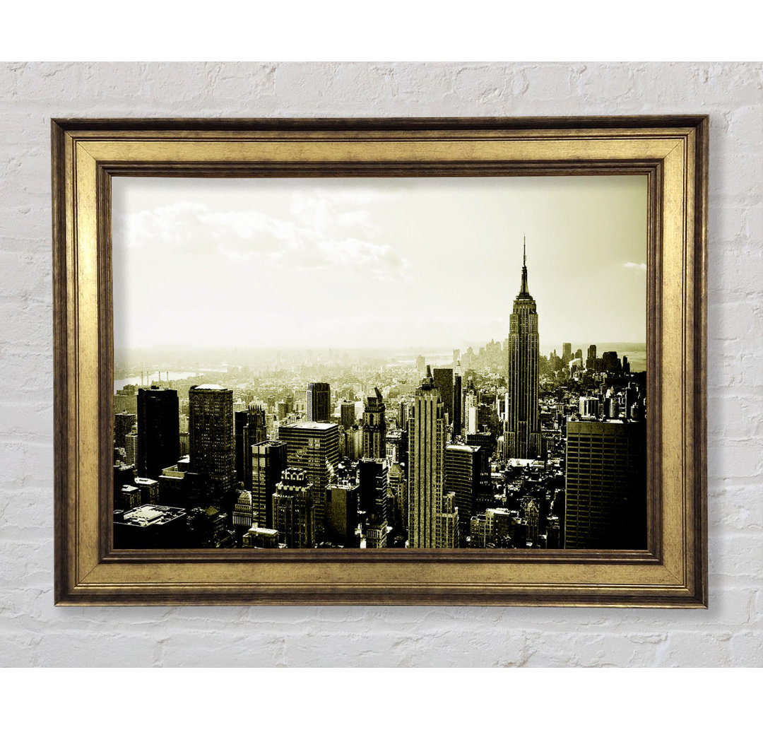 New York Skyline Sepia - Druck