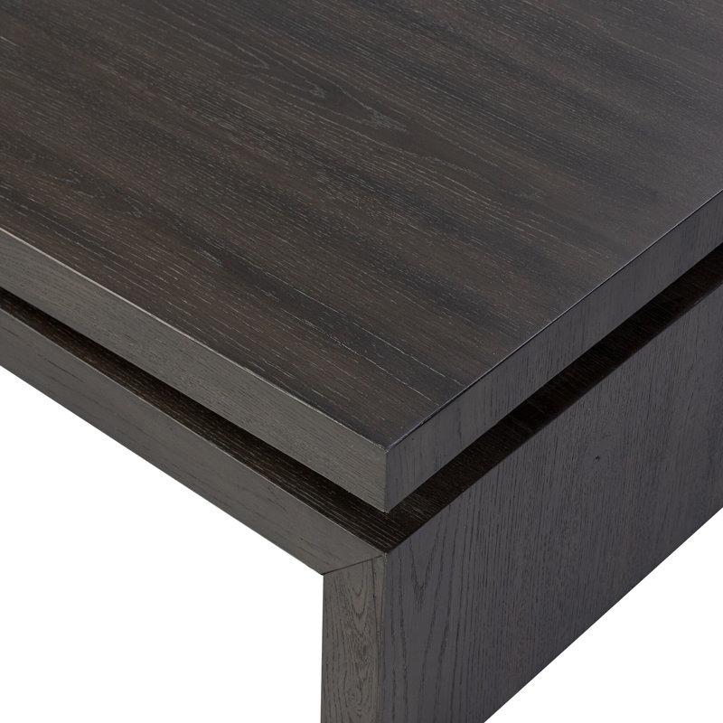 Matthes Rectangular Single Coffee Table, Smoked Black Venee