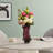 Shevell Nodular Avant-Garde Sculpted Glass Grape Burgundy Purple Tabletop Vase