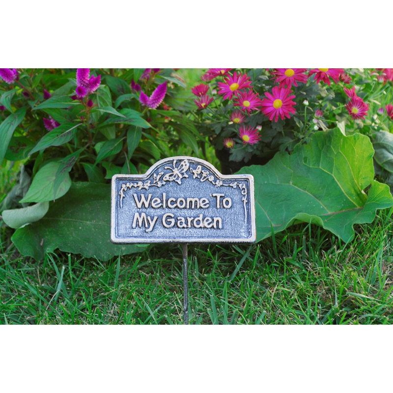 Wentzel Insects Garden Sign, Antique Pewter