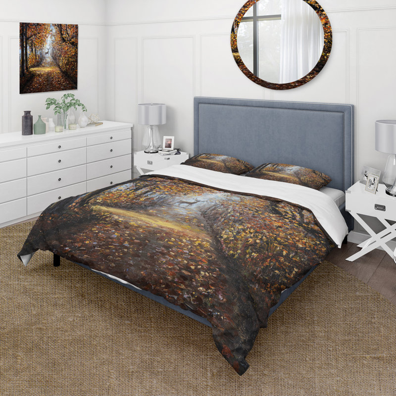 Deer In The Park - Ensemble de housse de couette Lake House - Microfibre de polyester