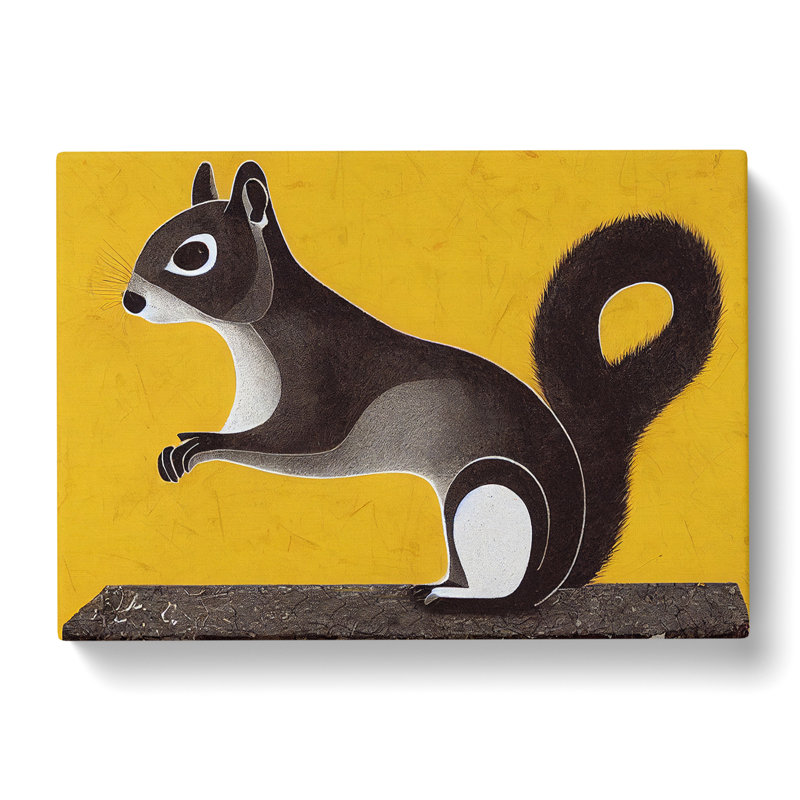 Squirrel Abstract - Wrapped Canvas, 50cm H x 76cm W x 3cm D