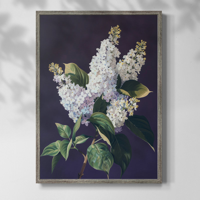 Reproduction encadrée FLORAL Series CCxxxv - bois massif, H 11 po x l 9 po