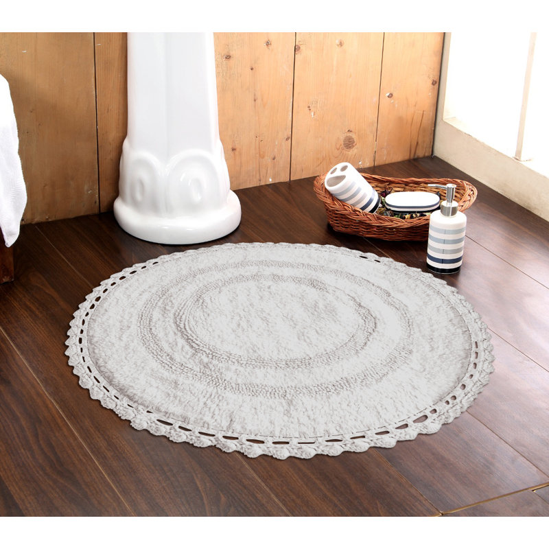Tapis pour salle de bain Akiera Luna, Blanc