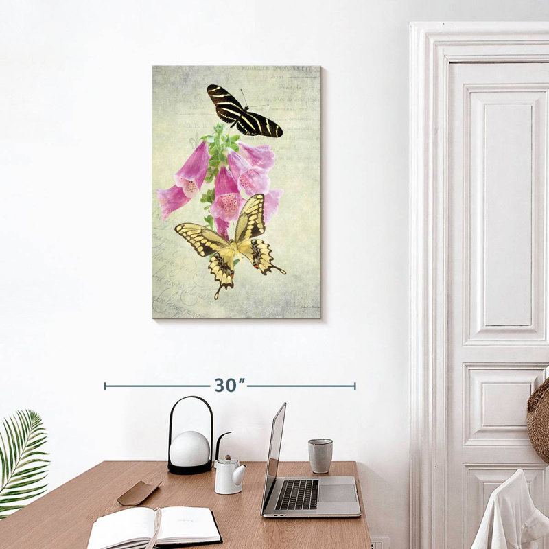 Papillon Brampt botanique II, H 30 po x l 20 po