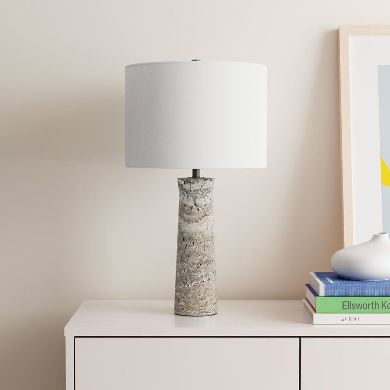 Murano Stone Table Lamp, Gray