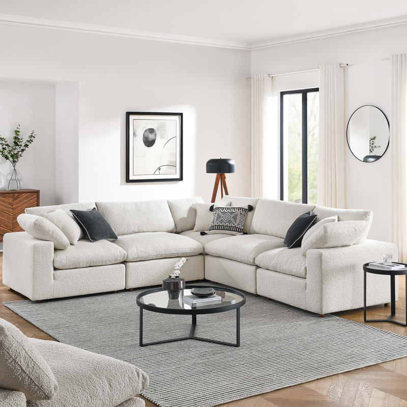Canapé modulaire 5 pièces Commix, Ivoire