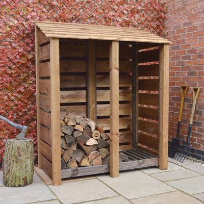 150cm W x 80cm D Solid Wood Log Store