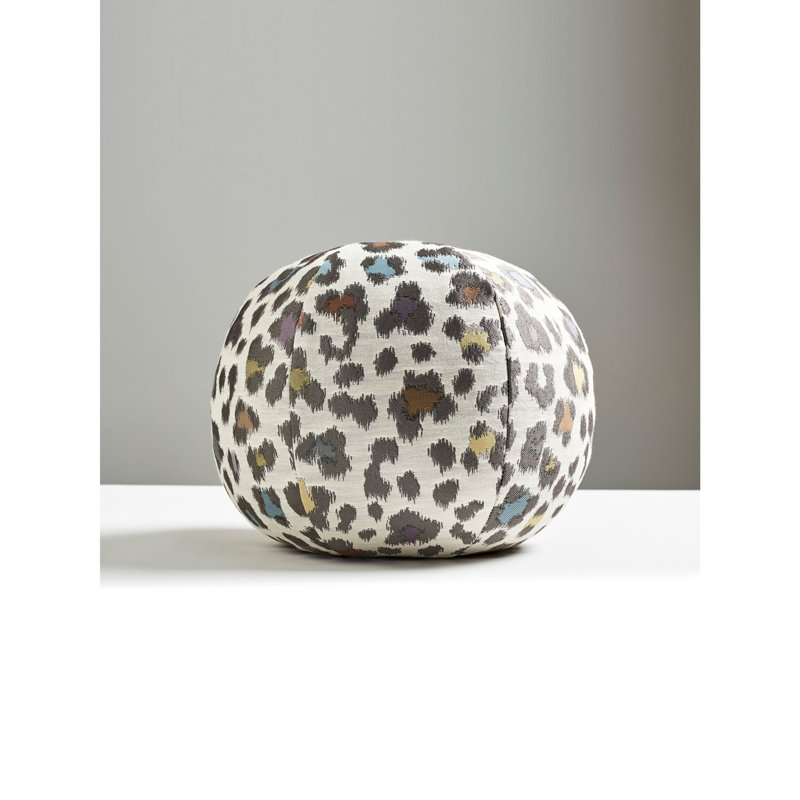 Rosette Circular Pillow Cover & Insert, Haze