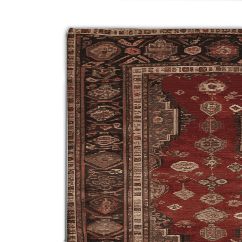 Turkish Brown Indoor and Outdoor Area Rug, Rectangle 4' x 6'
