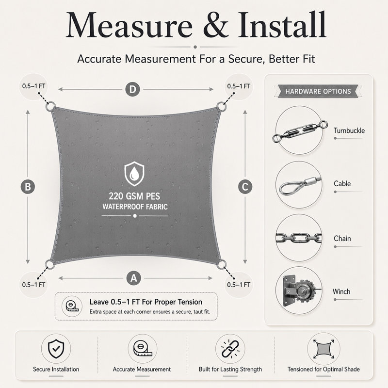 Voile d'ombrage imperméable Amgo Triangle, 12 pi x 12 pi, Gris